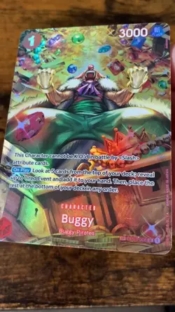 One Piece TCG Buggy OP03-008 SP Rare Parallel Art Wings Of The Captain OP-06 - Image 2