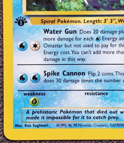 1st Edition Omastar - Fossil - #40/62 - Vintage Pokemon Card 1999 WOTC - Image 5