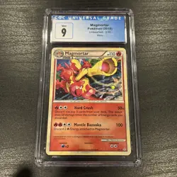 Magmortar 2/95 Holo Rare HGSS Unleashed 2010 Pokemon Card CGC 9 - Image 1