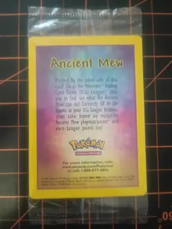 Ancient Mew SEALED Pokemon Unopened 2000 Movie Promo Holo Card RARE PROMO - Image 1