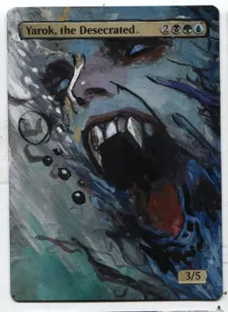 Yarok the Desecrated Altered Art Mtg Hand Painted Card Commander - Image 1