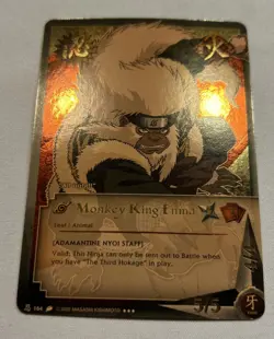Naruto CCG Monkey King Enma Foil Card #164 2002 - Image 2