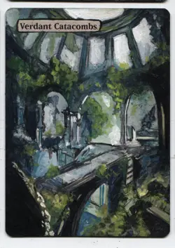 Verdant Catacombs Altered Art Mtg Hand Painted Card Commander - Image 1