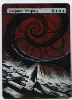 Temporal Trespass Altered Art Mtg Hand Painted Card Commander - Image 1
