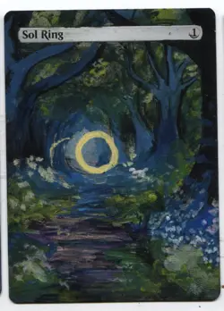Sol Ring Altered Art Mtg Hand Painted Card Commander - Image 1