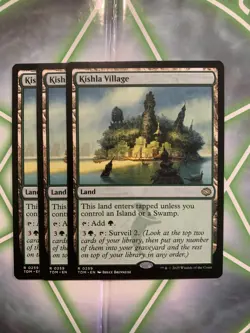 MTG Kishla Village 0259 Rare Land X3 Tarkir: Dragonstorm TDM NM - Image 1