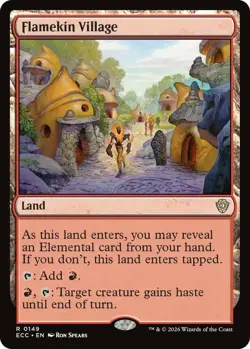4x MTG Flamekin Village, NM-Mint, English Commander: Lorwyn Eclipsed - Image 1