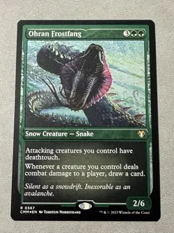 MTG Ohran Frostfang (Foil Etched) Commander Masters CMM Foil NM - Image 1