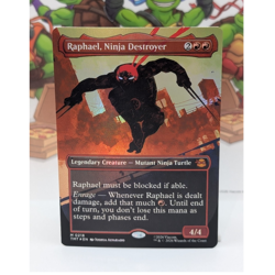 Raphael Ninja Destroyer- FOIL Holo-MTG TMNT Teenage Mutant Ninja turtles - Image 1