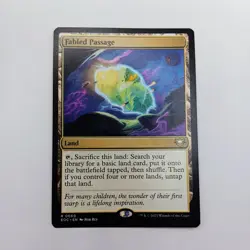 Fabled Passage MTG Commander: Edge of Eternities Rare Magic Sac Land Basic - Image 1