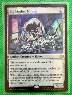 Big Mother Mouser (Surge Foil) Commander: Teenage Mutant Ninja Turtles Foil MTG - Image 1