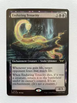MTG Enduring Tenacity EXTENDED ART FOIL 0374 DSK - Image 1