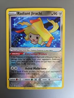 Radiant Jirachi 120/195 Silver Tempest NM POKEMON Holo - Image 1