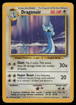 Dragonair 18/102 Base Set Rare Pokemon - Image 1