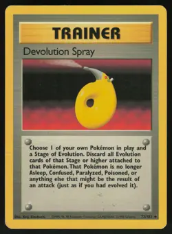 Devolution Spray 72/102 Base Set Rare Pokemon - Image 1