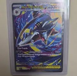 Nintendo Mega Sharpedo EX 127/094 Evolutions English Holo Full Art Secret Rare - Image 1