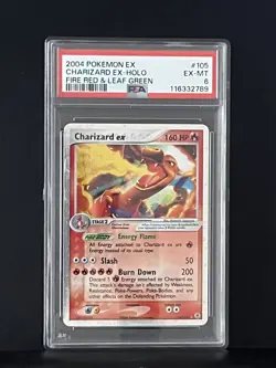 Pokemon Charizard ex EX Fire Red & Leaf Green Holo Ultra Rare #105 PSA 6 - Image 1