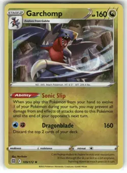 Garchomp 109/172 Brilliant Stars Holo Pokemon TCG - Image 1