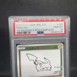 Pokemon Japanese Pikachu 2021 YU NAGABA Promo 208/S-P PSA 10 - Image 5