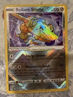 Pokemon TCG Radiant Steelix 124/196 Swsh11: Lost Origin Holo - Image 1
