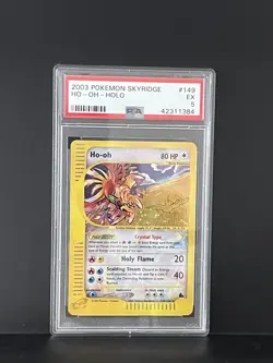 2003 Pokemon Skyridge Ho-Oh Crystal Holo #149/144 PSA 5 EX - Image 1