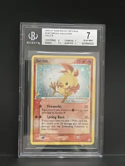 Pokemon Torchic Gold Star EX Team Rocket Returns Holo Ultra Rare #108 BGS 7 - Image 1