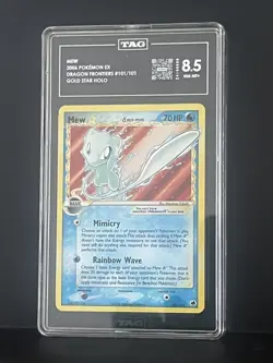 Pokemon Mew Gold Star EX Dragon Frontiers Holo Rare #101 TAG 8.5 - Image 1