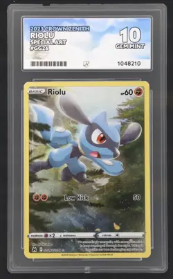 Riolu GG26/GG7 Crown Zenith Special Art Galarian Gallery ACE 10 Gem Mint Pokemon - Image 1