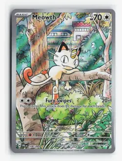 Meowth 106/094 2025 ME02: Phantasmal Flames Pokemon TCG Illustration Rare - Image 1