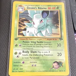 Pokemon TCG Giovanni's Nidorina 1st Edition Gym Challenge 44/132 Regular 80 HP … - Image 1