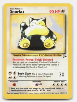 Snorlax 30/130 Rare Base Set 2 Pokemon Near Mint - Image 1