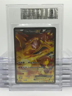 2014-16 Pokemon Charizard Black Star Promo #XY121 Red & Blue Collection BGS 9 - Image 1