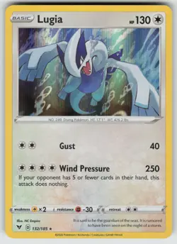 Lugia 132/185 Holo Rare Vivid Voltage Pokemon Holo Near Mint - Image 1