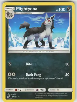 Mightyena 87/181 Rare Team Up Pokemon Near Mint - Image 1
