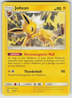 Jolteon 23/68 Rare Hidden Fates Pokemon Near Mint - Image 1