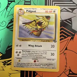 Pidgeot 24/64 HP Non Holo Rare Jungle Unlimited WoTC 1999 Pokemon TCG Vintage B - Image 1