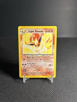 Pokemon TCG Light Flareon 46/105 Neo Destiny Non-Holo MP - Image 1