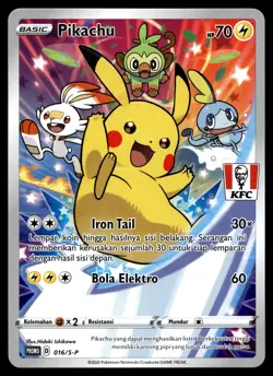 Pikachu - 016/S-P - NM - Indonesian - KFC - Promo - Pokemon - A1-51 - Image 1