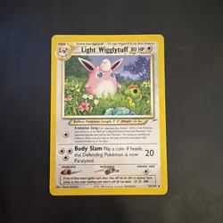 Pokemon Neo Destiny Light Wigglytuff 54/105 Moderately Played MP - Image 1