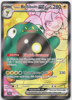 Iono's Bellibolt ex 172/159 Ultra Rare Journey Together Pokemon Near Mint - Image 1