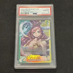 One Piece TCG OP11-022 Shirahoshi Leader Alt Art Parallel PSA 10 Gem Mint - Image 1