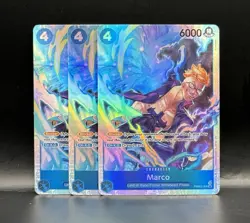 3x One Piece PRB2-The Best-#PRB02-008 Marco Super Rare - Image 1