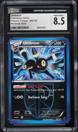 CGC 8.5 Umbreon Reverse Holo Plasma Freeze 2013 Pokemon Card #64 - Image 1