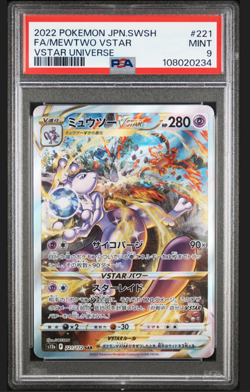 2022 Mewtwo VSTAR #221 PSA 9 MINT Full Art VSTAR Universe Japanese Graded Card - Image 1