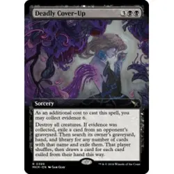 DEADLY COVER-UP (EXTENDED ART) X4 Murders At Karlov Manor MKM Magic MTG CARD - Image 1
