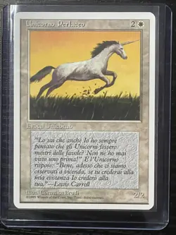 Magic MTG Italian Revised Pearled Unicorn Artist Proof Near Mint Only 50 Exist! - Image 3