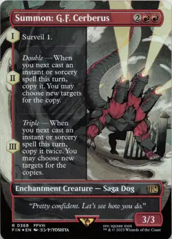 Summon: G.F. Cerberus (Borderless) - FOIL - R FINAL FANTASY 368 - MTG - Image 1