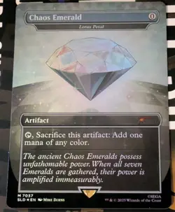 MTG - Chaos Emerald (7037) White Foil - Lotus Petal - Sonic Secret Lair - Image 1