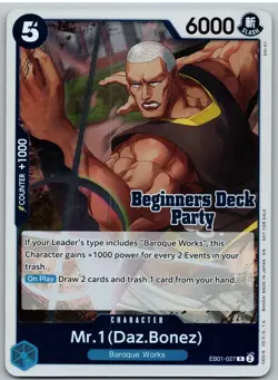 Mr. 1 Daz.Bonez Beginners Deck Party EB01-027 One Piece - Image 1