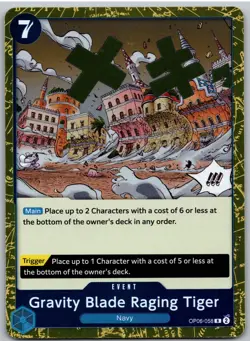 Gravity Blade Raging Tiger OP06-058 Rare Wings of the Captain One Piece NM - Image 1